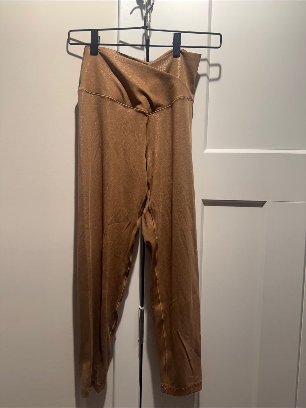 Aerie High-Waist Matte Satin Brown Women’s Jumpsuit Pants